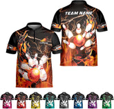 Artparel Personalized Name Bowling Jersey 3D, Custom Bowling Shirts for Team, Bowling Shirt Unisex for Men & Women