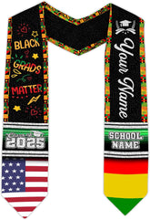 African American Graduation Sash, Graduation Stole Customize, African Graduation Sash, Graduation Stole Class of 2025