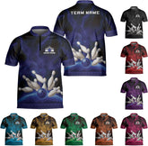 Artparel Personalized Bowling Jersey 3D Custom Bowling Shirts for Team Bowling Shirt Unisex for Men Women Bowling Jerseys 3D