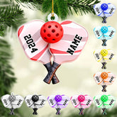 Mostefy Personalized Pickleball Ornament 2024, Pickle Ball Ornament for Xmas Christmas, Pickleball Ornaments for Christmas Tree, Hanging Pine Tree Ornament (Multi 5)
