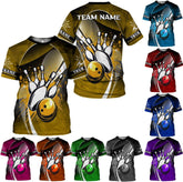 Rivelus Personalized Name Bowling Shirts for Men and Women 3D, Bowling Shirts for Team Bowling, Bowling Shirts Gift 4