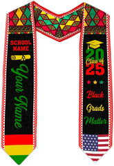 African American Graduation Sash, Graduation Stole Customize, African Graduation Sash, Graduation Stole Class of 2025