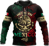 Personalized Name Mexican Hoodie 3D, Customized Mexican Hoodies for Men, Unisex Mexico Hoodie, Mexico Hoodies for Men, Women