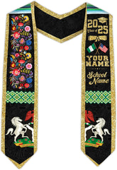 Pretyprints Custom Nigerian Graduation Sash, Nigeria Graduation Stole Customize, Nigerian American Flag Graduation Sash 2025