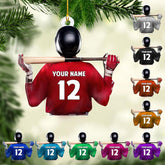 Mostefy Personalized Name Number Baseball Christmas Ornaments 2024, Baseball Ornaments for Christmas, Xmas, Gift Baseball Ornaments Pine Hanging (Multi 13)