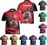 Artparel Personalized Billiard Jersey 3D Billiard Shirts for Men Billiard Bowling Jersey Billiards 9 Ball Pool Shirts for Men