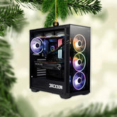 Personalized Computer Ornament 2024, Computer Ornaments for PC Game Player, PC Game Player Decoration, Gaming Christmas Ornament, Acrylic 2DShape Flat Computer Ornament for Gamer (PC 1)