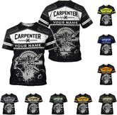 Custom Carpenter Tshirt Gifts for Woodworkers & Carpenters, Mechanic Shirt, Funny Vintage Carpenter Apparel for Men Women