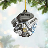 HomeDesign Personalized Mechanic Tools Ornaments, Custom Mechanic Christmas Ornaments, Mechanic Worker Lover, Gift Ornament Christmas Tree Hanging Pine Decorations, Mechanic Gift Auto Toolbox (Mc2)