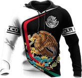 Personalized Name Mexican Hoodie 3D, Customized Mexico Hoodies for Men & Women