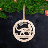 Personalized Cat Ornaments for Christmas Tree, Custom Cat Christmas Wood Ornament 2024, Gifts for Christmas Cat Lovers Cat Memorial Ornament, Cat Hanging Ornament Cat On The Moon (CAT 2)