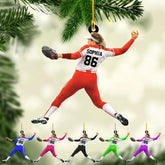 Parvii Personalized Softball Ornament Custom Softball Ornaments for Girl Coach Softball, Softball Gloves Ornament, Softball Ornament Softball Lover Softball Players Ornament (SB 8)