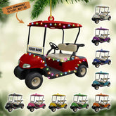 AOVL Personalized Golf Bag Christmas Ornaments Gift for Golf Lover Custom Golf Bag Ornament Ornament for Christmas Tree Hanging Gifts Golf Gifts for Men Dad Golf Cart Ornament (GCO15)