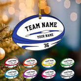 AOVL Personalized Rugby Ornament Rugby Player Gift Ornaments Rugby Team Gift Ornament Gift for Rugby Players Sports Ornaments for Christmas Tree Rugby Gifts for Sports (Rugby 10)
