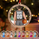 Artparel Personalized Basketball Ornaments, Basketball Christmas Ornament, Car Ornament, Custom Basketball Player Ornament, Basketball Ornaments for Christmas Tree, Custom Basketball Ornament (BKB 5)