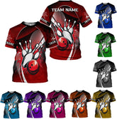 Rivelus Personalized Name Bowling Shirts for Men and Women 3D, Bowling Shirts for Team Bowling, Bowling Shirts Gift