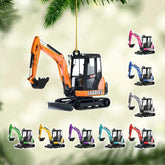 Personalized Excavator Christmas Ornament, Custom Excavator Ornament, Construction Christmas Ornaments Excavator Gift 2024, Heavy Equipment Ornaments, Construction Vehicle Worker Tree Ornament (E11)
