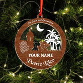 MAPrints Puerto Rico Wood and Acrylic Ornaments 2024, Puerto Rican Flag Ornament Christmas Decorations 2024, Puerto Rico Frog and Lighthouse Hanging Ornament, Gifts for Puerto Rico Lovers (PR 5)