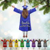 Personalized Graduation Christmas Ornament, Graduation Ornament, Custom Graduation Gown Acrylic Shape Flat Ornament, Gifts for Graduate Gift for Friend, Decor for Christmas Tree, Xmas Gift (GRA6)