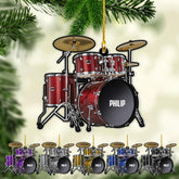 Parvii Personalized Drum Acrylic Ornament, Drum Christmas Ornament, Drums Ornament, Drum Ornaments for Christmas Tree, Gift for Drummer, Drum Players, Christmas Decorations Ornaments (Drum 1)