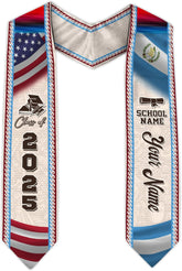 Pretyprints Custom Guatemalan Graduation Sash Custom Guatemalan American Flag Graduation Sash 2025 Guatemala Graduation Stole