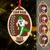 Suseaz Personalized Football Ornament 2024, Customized Football Christmas Ornaments, Football Ornament Christmas Hanging Décor Gift for Football Fans Football Gifts Gift for Football Player (ON181)