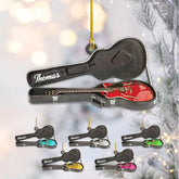 Artparel Personalized Guitar Ornament, Gifts for Guitar Lovers, Guitarist Music Lovers, Guitar Gifts for Guitar Players Lovers, Guitar Musical Instrument Christmas Ornament 2023 (Guitar 4)