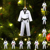 Personalized Karate Ornament, Personalized Karate Uniform Acrylic Shape Flat Ornament, Custom Karate Ornament, Gifts for Karate Lovers, Karate Christmas Ornament (Style 4)