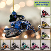 RoyalBro Personalized Snowmobile Ornament Snowmobile Gear Shoes Christmas Ornament for Snowmobile Lovers, Snowmobile Christmas Ornament Gift for Snowmobile Lovers (Style 1)