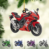 Artparel Custom Motorcycle Ornaments 2024 Motorcycle Ornaments for Christmas Tree Personalized Dirt Bike Ornament Motocross Christmas Ornament Biker Ornament (MC9)