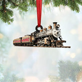 Personalized Train Ornament 2024 Train Christmas Ornaments, Railroader Ornaments Christmas Train Ornament, Train Ornaments for Christmas Tree Gift for Boy Trainman Rail Roader Hanging Decor Xmas (T10)