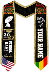 African American Graduation Sash, Graduation Stole Customize, African Graduation Sash, Graduation Stole Class of 2025