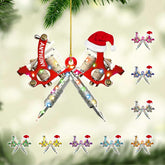 Personalized Tattoo Ornament, Tattoo Artist Christmas Ornaments 2024, Christmas Tattoos for Ornaments Gifts for Tattoo Artists Tattoo Machine Tattoo Shop Tattoo Artist Gifts Tree Decor (Tattoo 5)