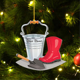 Personalized Christmas Garden Uniforms and Tools Ornament, Gardener Stuff Ornament, Gardening Tool Hanging Ornaments for Christmas, Ornament Tree Hanging Decorations (Garden 5)