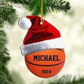 Personalized Basketball Ornaments for Christmas Tree, Basketball Ornament 2024 Custom Basketball Player Ornament Basketball Tree Ornaments Gifts for Basketball Team Ornament Hanging Decor (BKB 3)