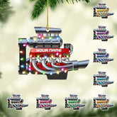 Personalized Car Ornaments, Race Car Ornaments 2024 Car Christmas Ornament, Racecar Ornament, Racing Christmas Ornament Driving Ornament Gift for Racing Lover Car Christmas Tree Decor Xmas (Race 5)