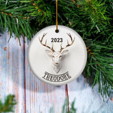 Suseaz Custom Hunting Acrylic Ornament, Personalized Hunting Christmas Ornament 2023, Custom Hunting Ornament 2023, Hunting Tree Decor, Gifts for Hunting Lovers Hunter Gift (HT1)