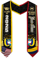 Pretyprints Colombians Graduation Sash, Custom Colombians American Flag Graduation Sash 2025, Colombia Graduation Stole
