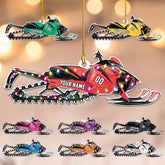 RoyalBro Personalized Snowmobile Ornament Snowmobile Gear Shoes Christmas Ornament for Snowmobile Lovers, Snowmobile Christmas Ornament Gift for Snowmobile Lovers (Style 3)