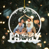 MAPrints Personalized Name Christmas Ornaments 2023, Custom Photo Acrylic Ornaments for Christmas Trees Unique, Photo Family Christmas Ornaments 2023, Gifts for Family Members (FML 14)