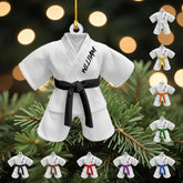 Artparel Personalized Karate Ornament Karate Uniform Ornaments Gifts for Karate Lovers Karate Gift Christmas Ornament 2024 Taekwondo Ornament Jiu Jitsu Ornament Gift for Karate (KRT3)