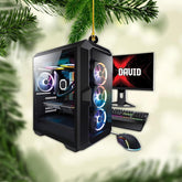 MAPrints Personalized Computer Ornament 2024, Computer Ornaments for PC Game Player, PC Game Player Decoration, Gaming Christmas Ornament, Acrylic 2DShape Flat Computer Ornament for Gamer (PC 2)