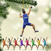 Personalized Climbing Ornaments Rock Climbing Christmas Ornament Rock Climber Ornaments Climber Lover Mountaineer Ornament Gift for Men Women Gift for Climber Hanging Decor (RCB3)