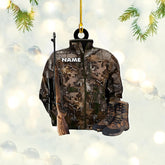 Personalized Hunting Ornament, Hunter Vest Ornament, Custom Hunting Christmas Ornament, Gifts for Hunting Lovers, Hunting Tree Decor, Gifts for Hunting Lovers (Style 14)