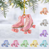 AOVL Custom Roller Skate Ornaments 2024 Roller Skate Christmas Ornament Roller Skate Ornaments for Christmas Tree Roller Skate Ornament Gift for Roller Skate Lovers Roller Skates Christmas (RS10)