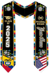 Pretyprints Colombians Graduation Sash, Custom Colombians American Flag Graduation Sash 2025, Colombia Graduation Stole