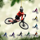 Personalized Mountain Bike Ornament 2024, Bike Ornaments for Christmas Tree, Bicycle Ornament Mountain Biking Riding Ornaments Dirt Bike Ornament, Gift for Biker Cyclist Gifts Xmas Racing Decor (Bk3)