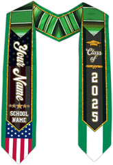 Pretyprints Custom Nigerian Graduation Sash Nigeria Graduation Stole Personalized Nigerian American Flag Graduation Sash 2025