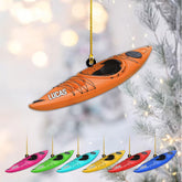 AOVL Personalized Kayak Ornament Lake Kayaking Board Ornament Kayak Gift for Christmas Tree Kayaking Christmas Ornament Kayaking Gifts Ornaments (KY1)