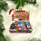 Riveprints Personalized Sewing Machine Christmas Ornament, Custom Sewing Ornament Christmas Tree Decor, Sewing Flower Machine Ornament, Gifts for Sewing Lovers, Grandma, Wife, Her, Aunt (ON387)